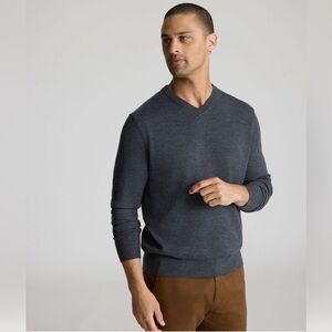 Jos. A. Bank Charcoal V-Neck Sweater
